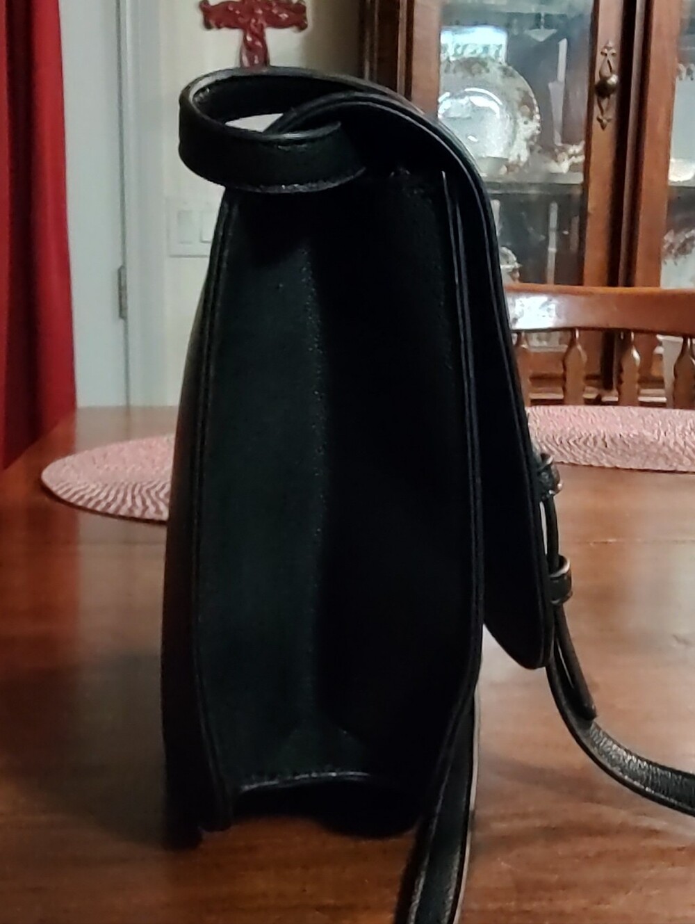 Betsey Johnson Black Leather Crossbody Saddle Bag - Picture 2 of 13